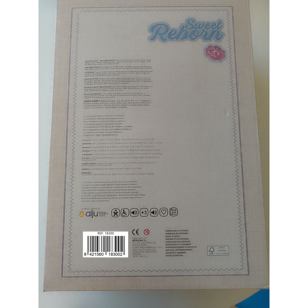 Poupée Bébé Berjuan 50 cm