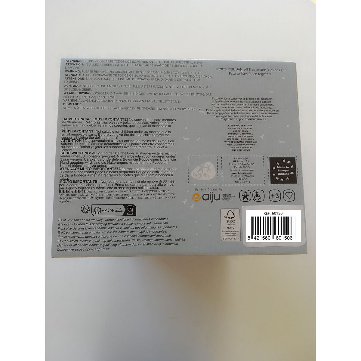 Poupée Bébé Berjuan Anireal 35 cm Rose Licorne