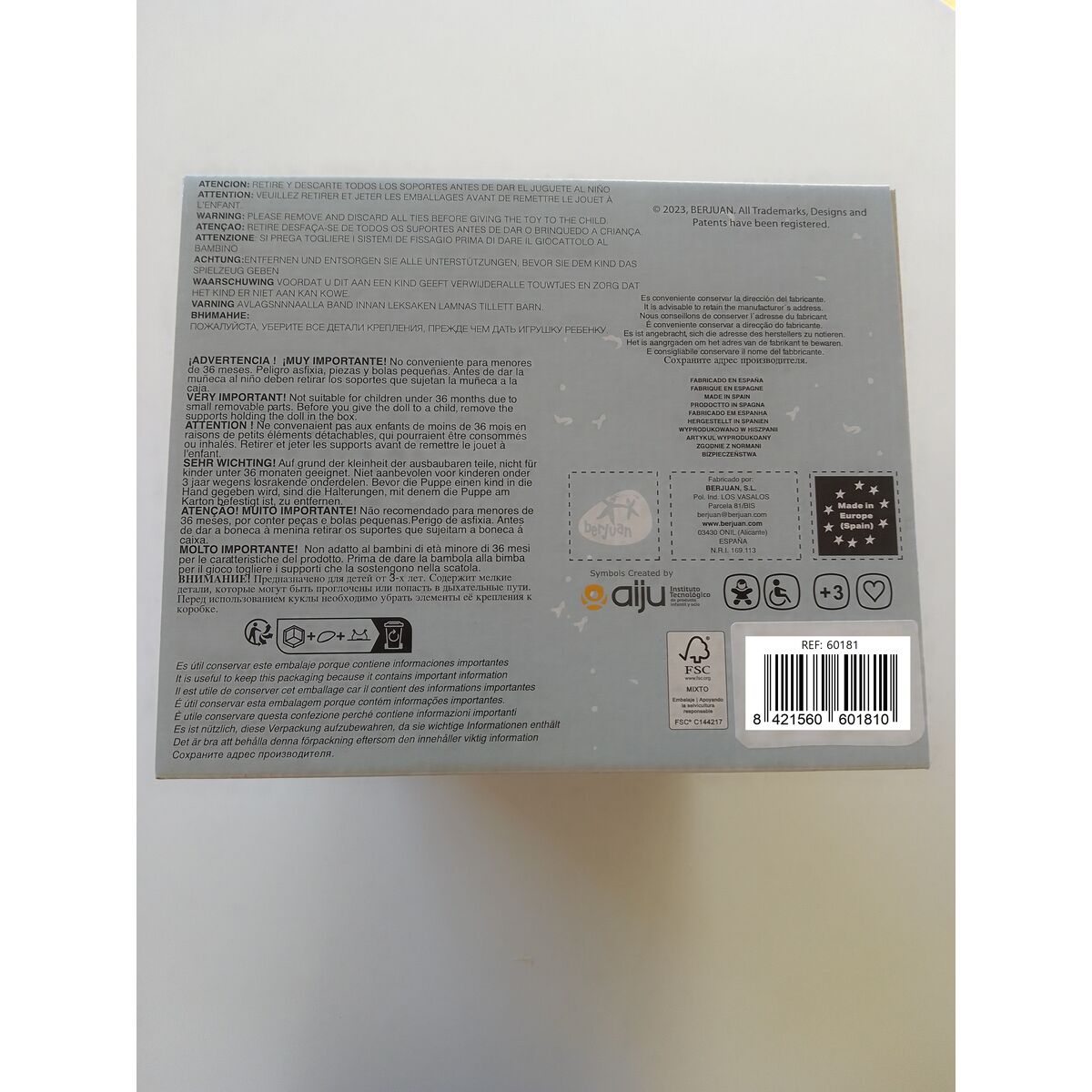 Jouet Peluche Berjuan Anireal Tigre 35 cm