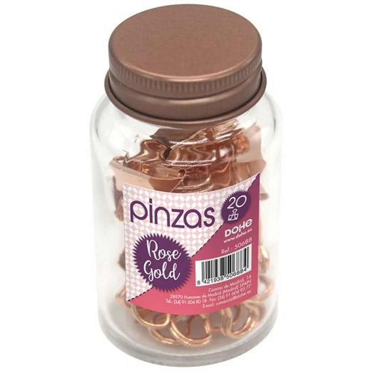 Pinces de serrage DOHE Argenté Métal 19 mm 20 Pièces (6 Unités)