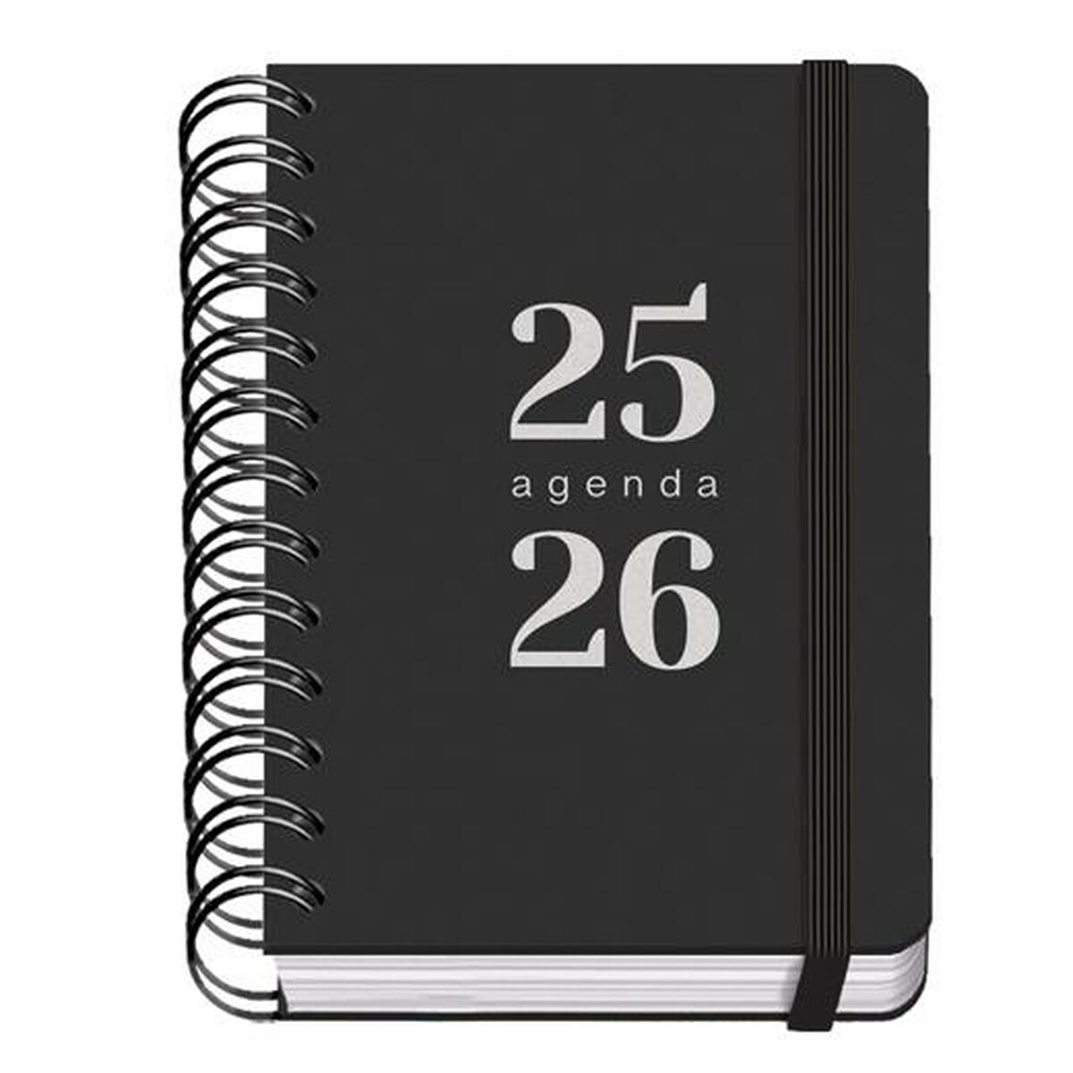 Agenda DOHE GRAMMAR Noir A6 120 x 170 mm 2025-2026 (20 Unités)