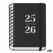 Agenda DOHE GRAMMAR Noir A6 120 x 170 mm 2025-2026 (20 Unités)
