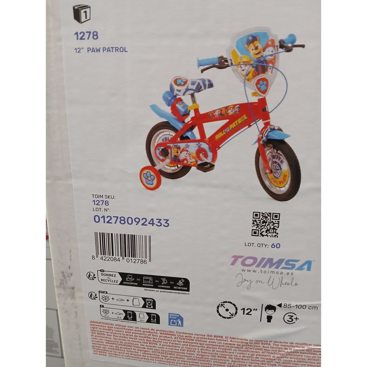 Vélo pour Enfants The Paw Patrol   12"