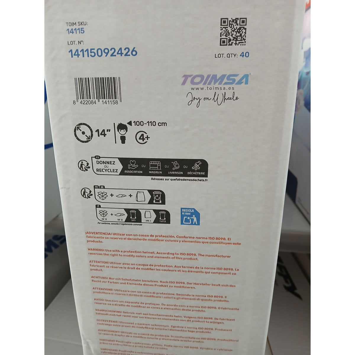 Bicyclette Blue Ice Toimsa   14" Bleu Noir