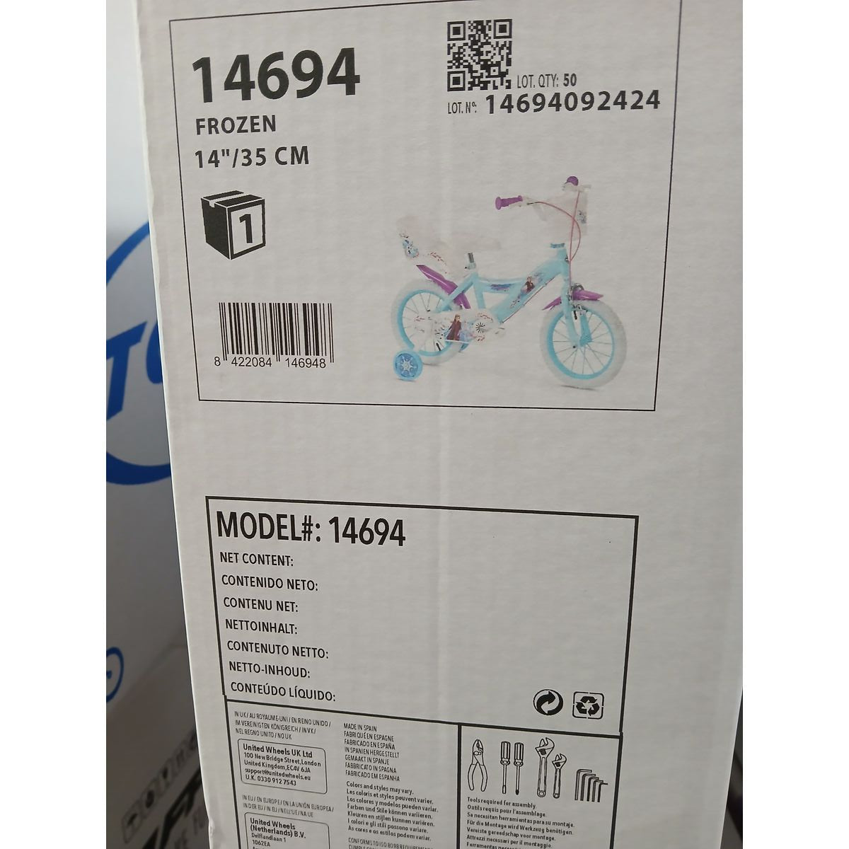 Vélo pour Enfants Frozen 14"