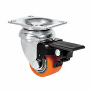 Rueda Ruedas Alex Orange Polyuréthane Fer Ø 3,5 CM rotative