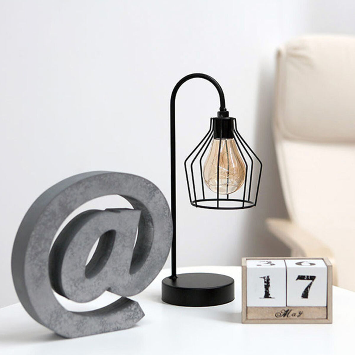 Lettre Gris 20 x 4 cm Bois