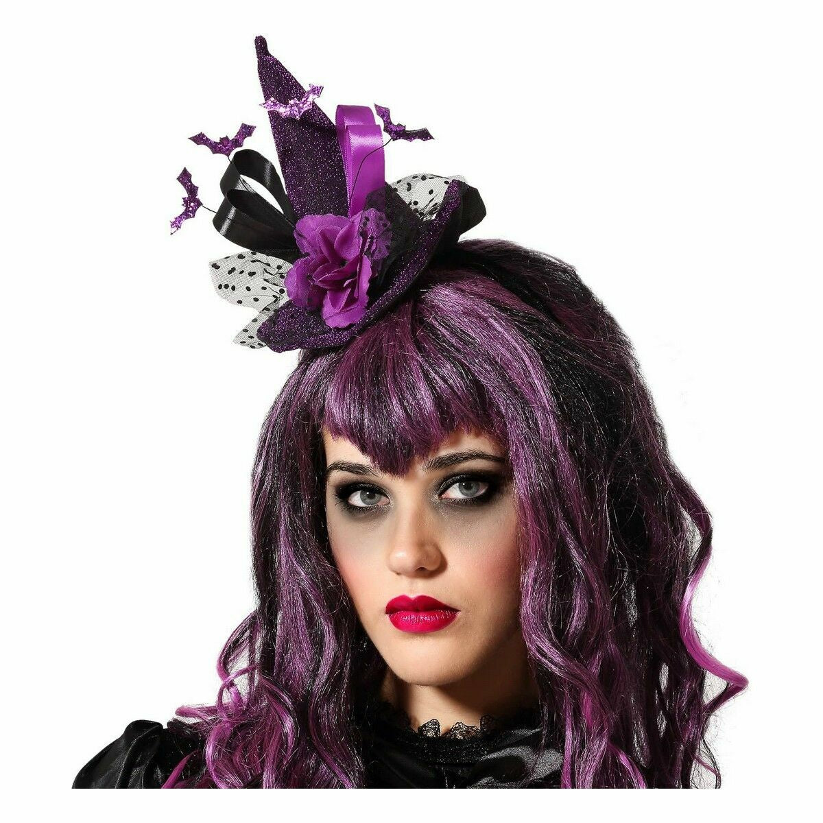 Chapeau Sorcière Violet Multicouleur