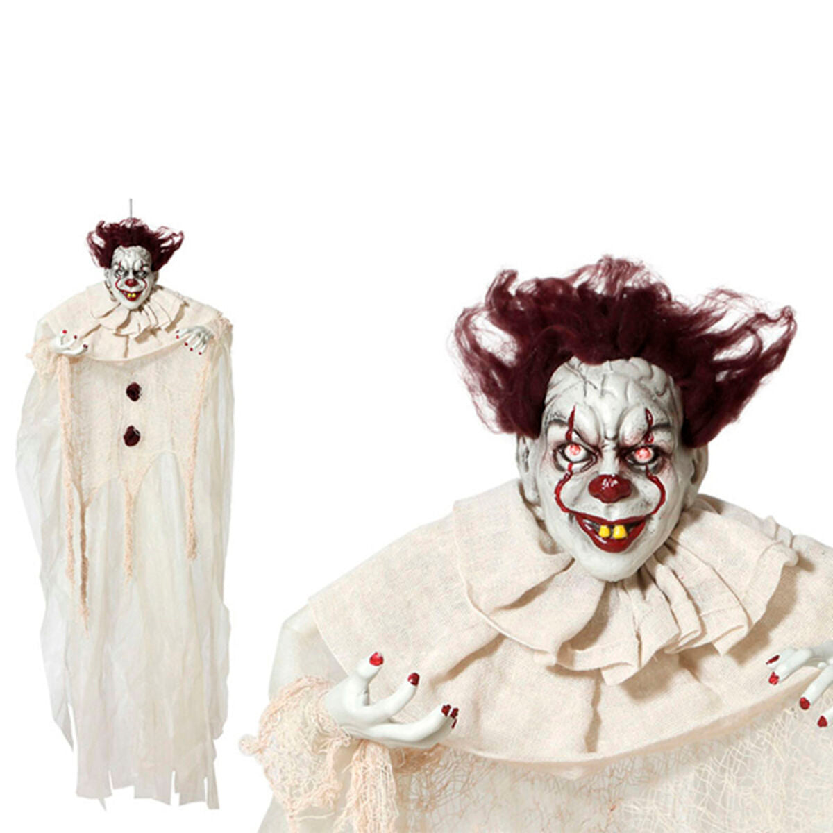 Clown Maléfique Halloween Beige 130 x 96 x 14 cm (3 Unités)
