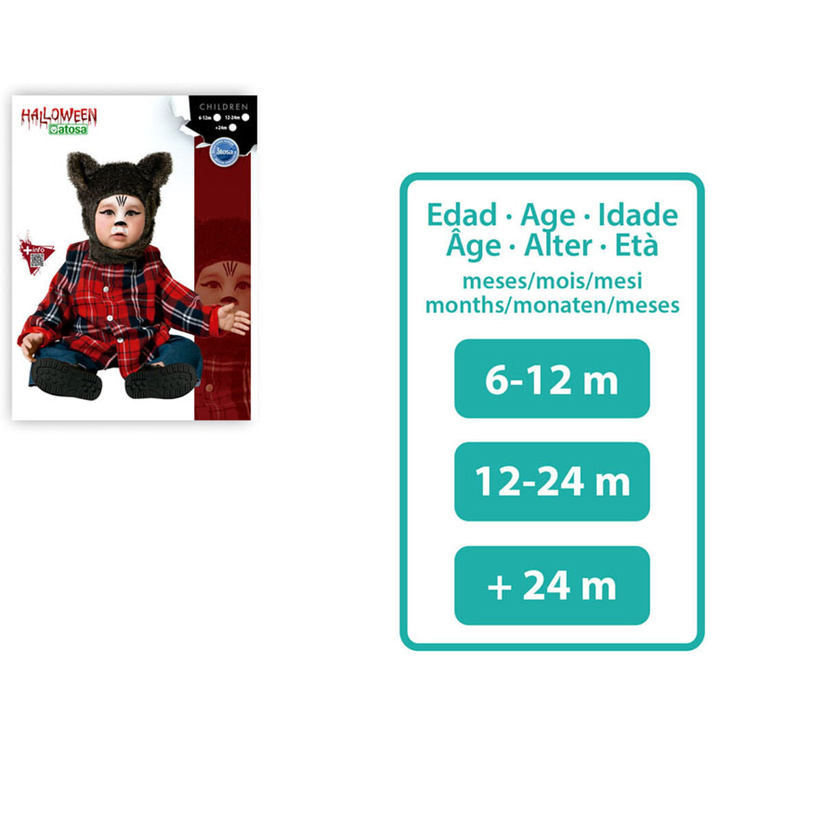 Déguisement pour Bébés Loup-garou + 24 Mois