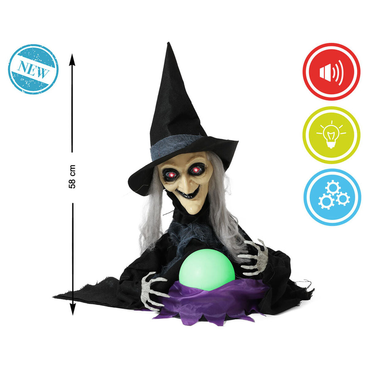 Décoration d'Halloween Sorcière 75 x 23 x 50 cm