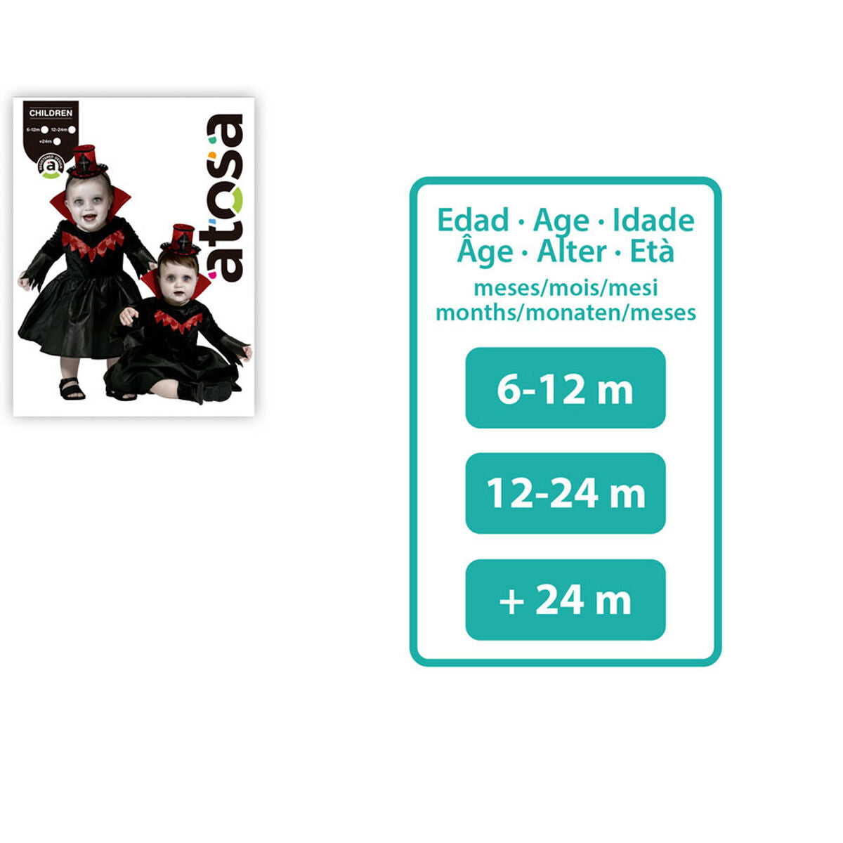 Déguisement pour Bébés Vampiresse Halloween