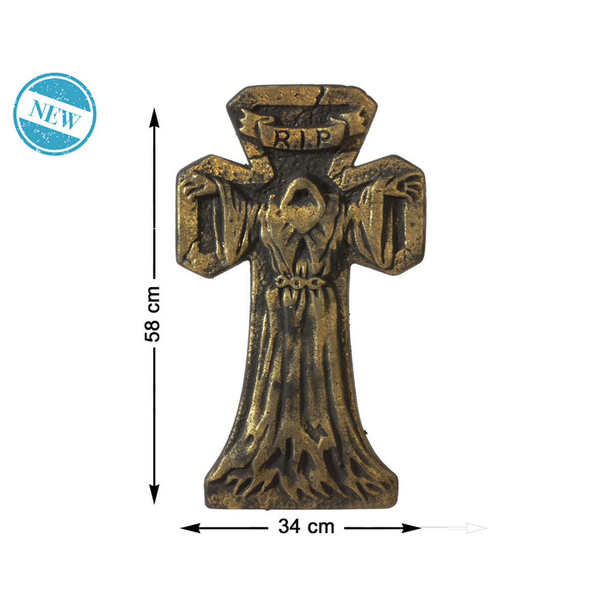 Décoration d'Halloween Pierre Tombale 34 x 58 cm