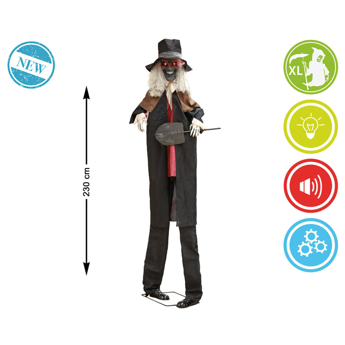 Décoration d'Halloween Fossoyeur 230 x 145 x 20 cm