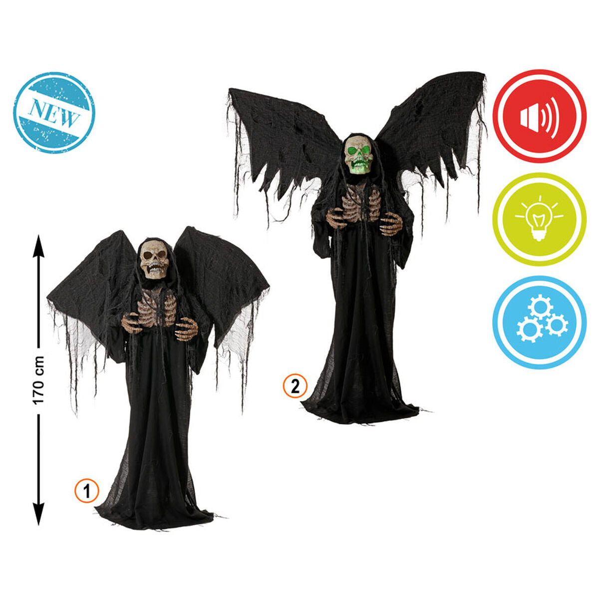 Décoration d'Halloween Squelette 170 x 120 x 18 cm