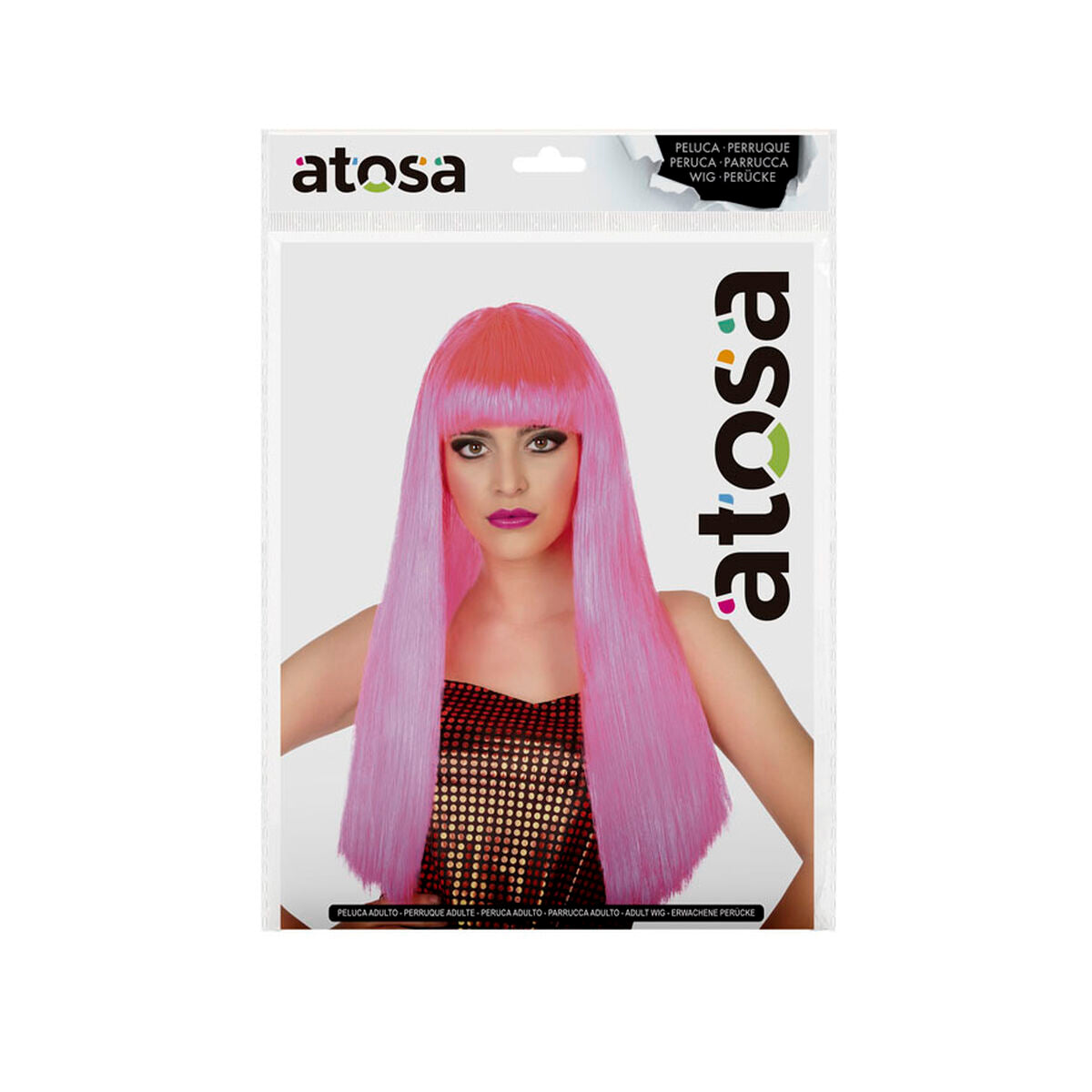 Perruques Rose 60 cm