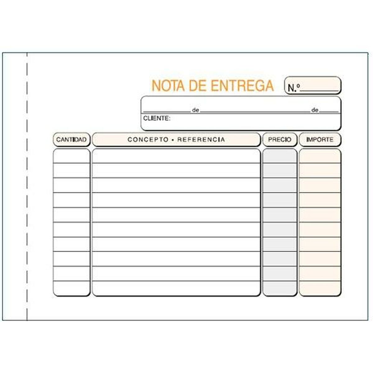 Livret de livraison 15 x 10,5 cm (10 Unités)