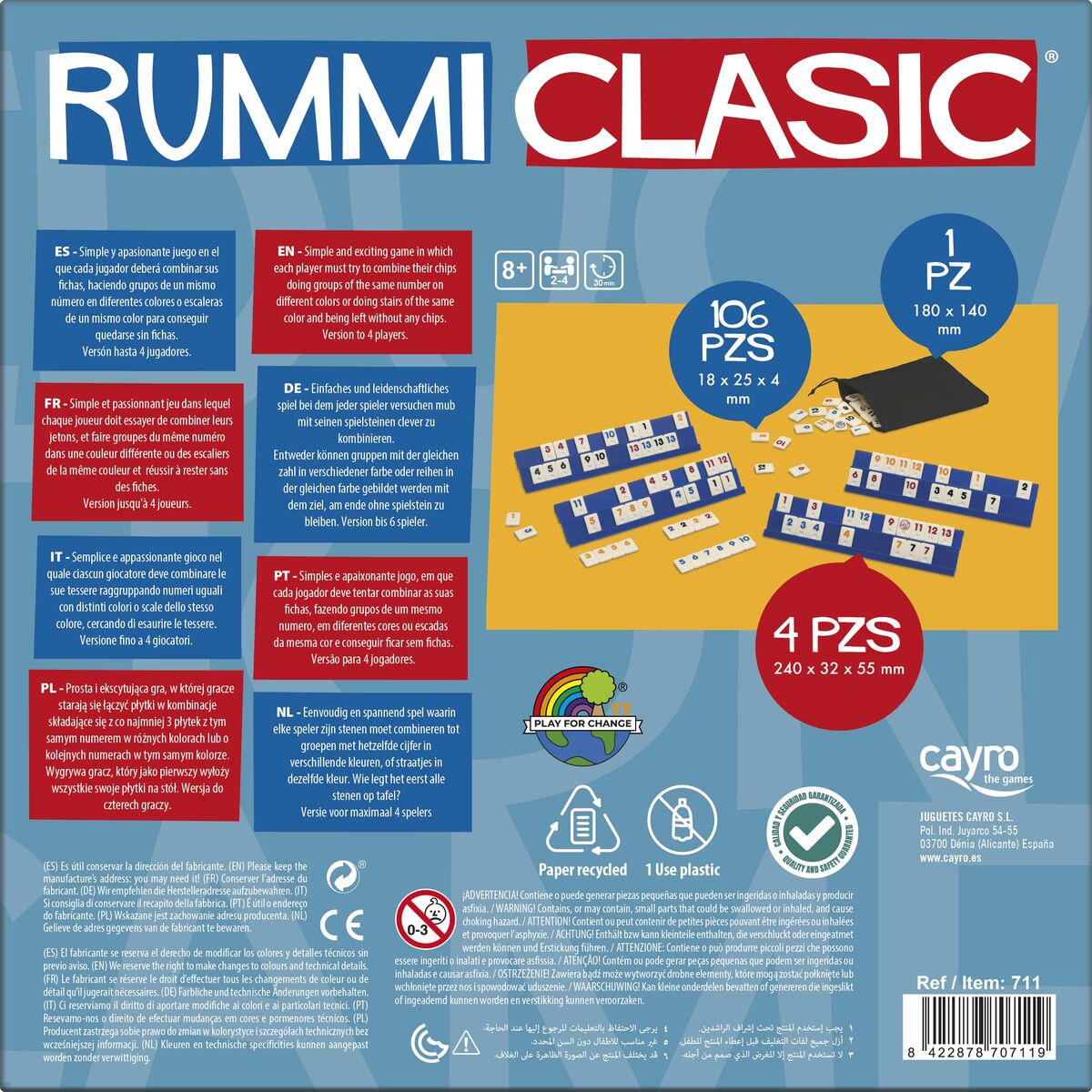 Jeu de société Cayro Rummi Clasic