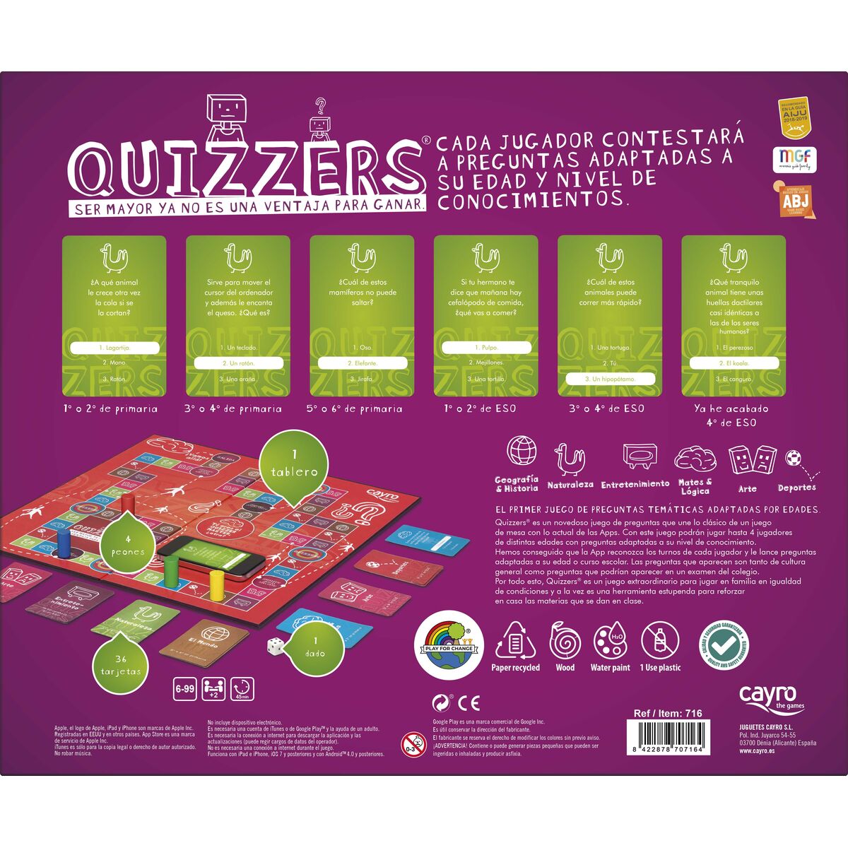 Jeu de société Cayro Quizzers