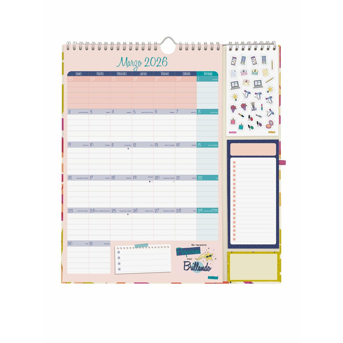 calendrier mural Finocam Multicouleur Papier 21,5 x 32,5 cm