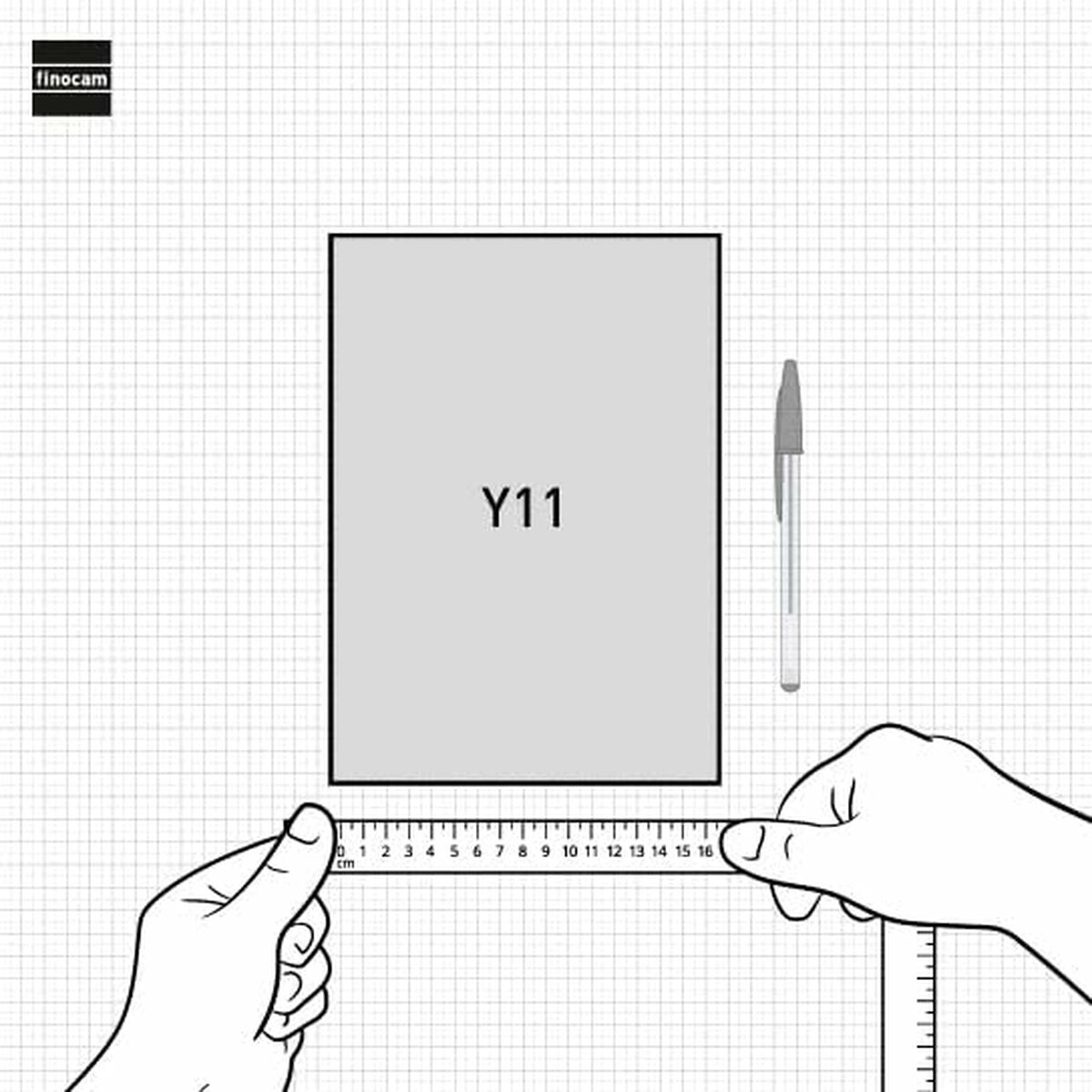 Planificateur mensuel Finocam Gris Papier 16,5 x 24 cm