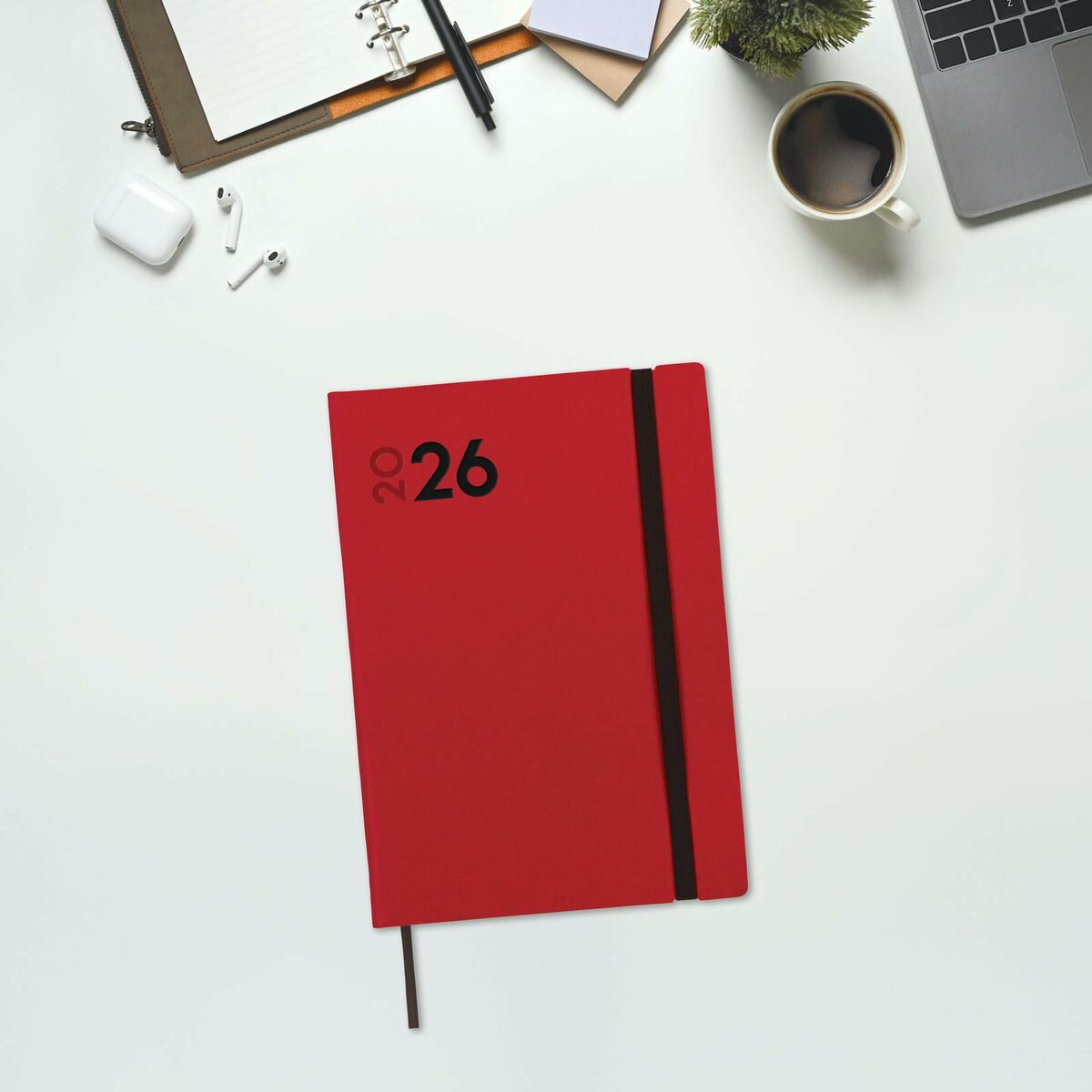 Agenda Finocam Rouge A5 14 x 20,4 cm