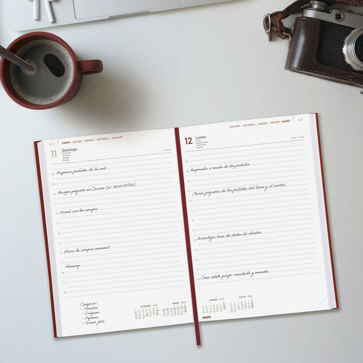 Agenda Finocam Bordeaux 16,5 x 24 cm