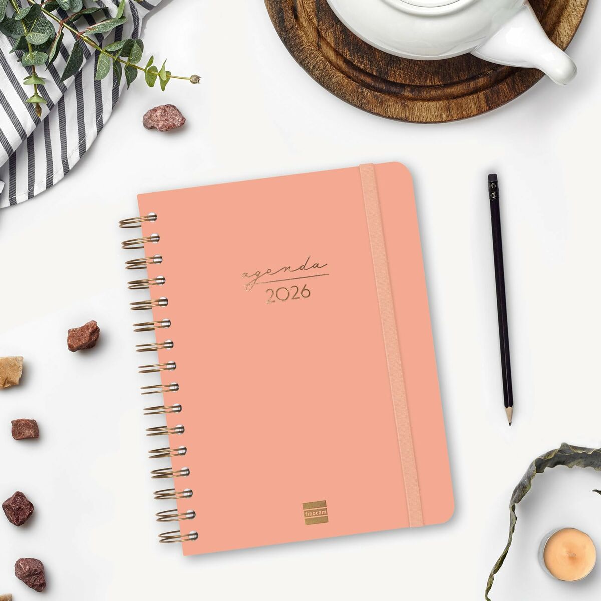Agenda Finocam Alma Corail A5 15,5 x 21,2 cm 2026