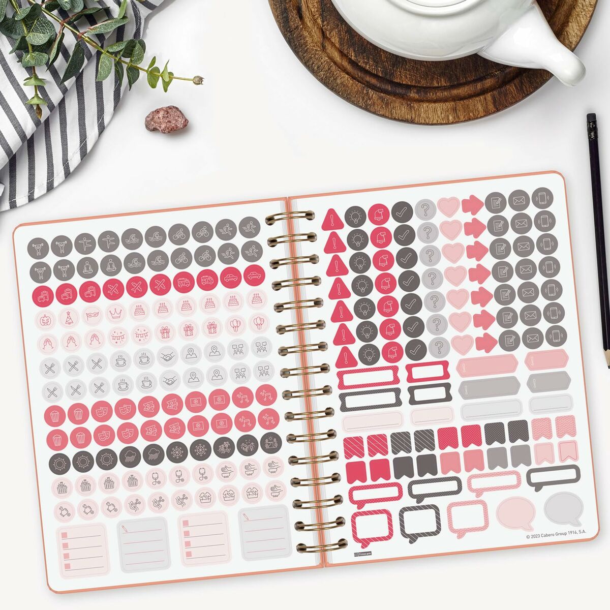 Agenda Finocam Alma Corail A5 15,5 x 21,2 cm 2026