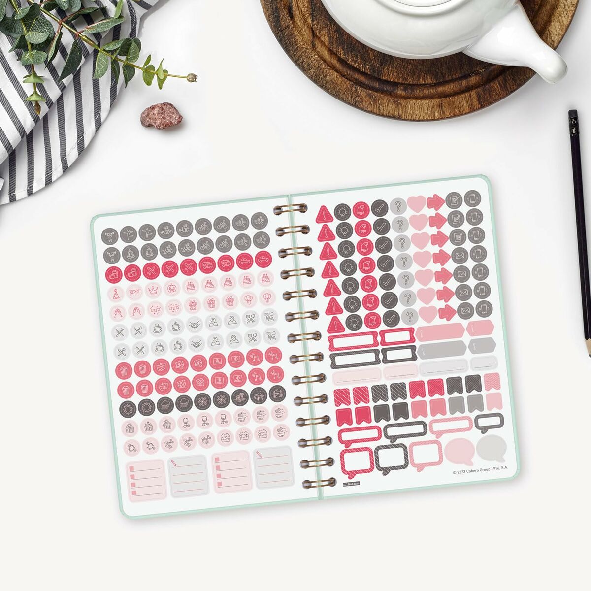 Agenda Finocam Alma Menthe 11,7 x 18,1 cm 2026