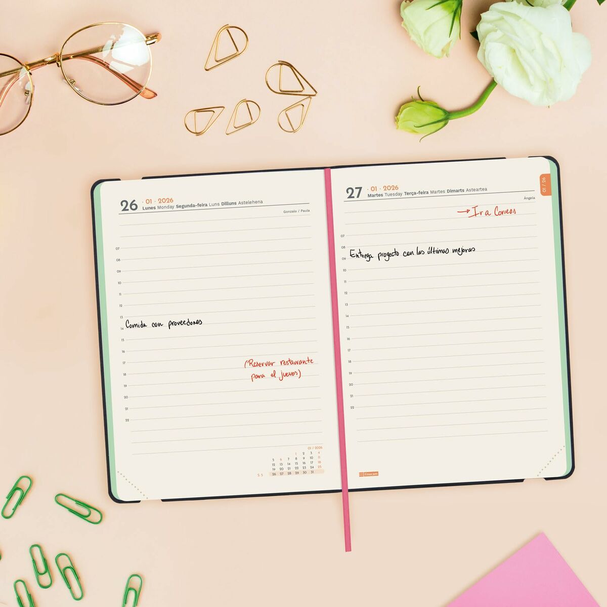 Agenda Finocam FLEXI JOY Bloom 11,8 x 16,8 cm 2026