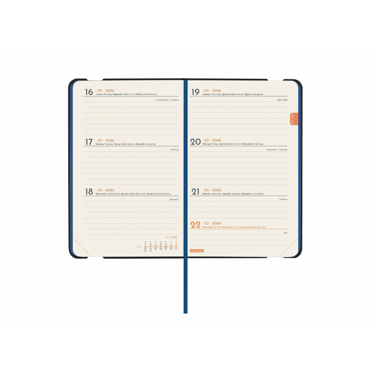 Agenda Finocam FLEXI JOY Fiona Mini 8,2 x 12,7 cm 2026