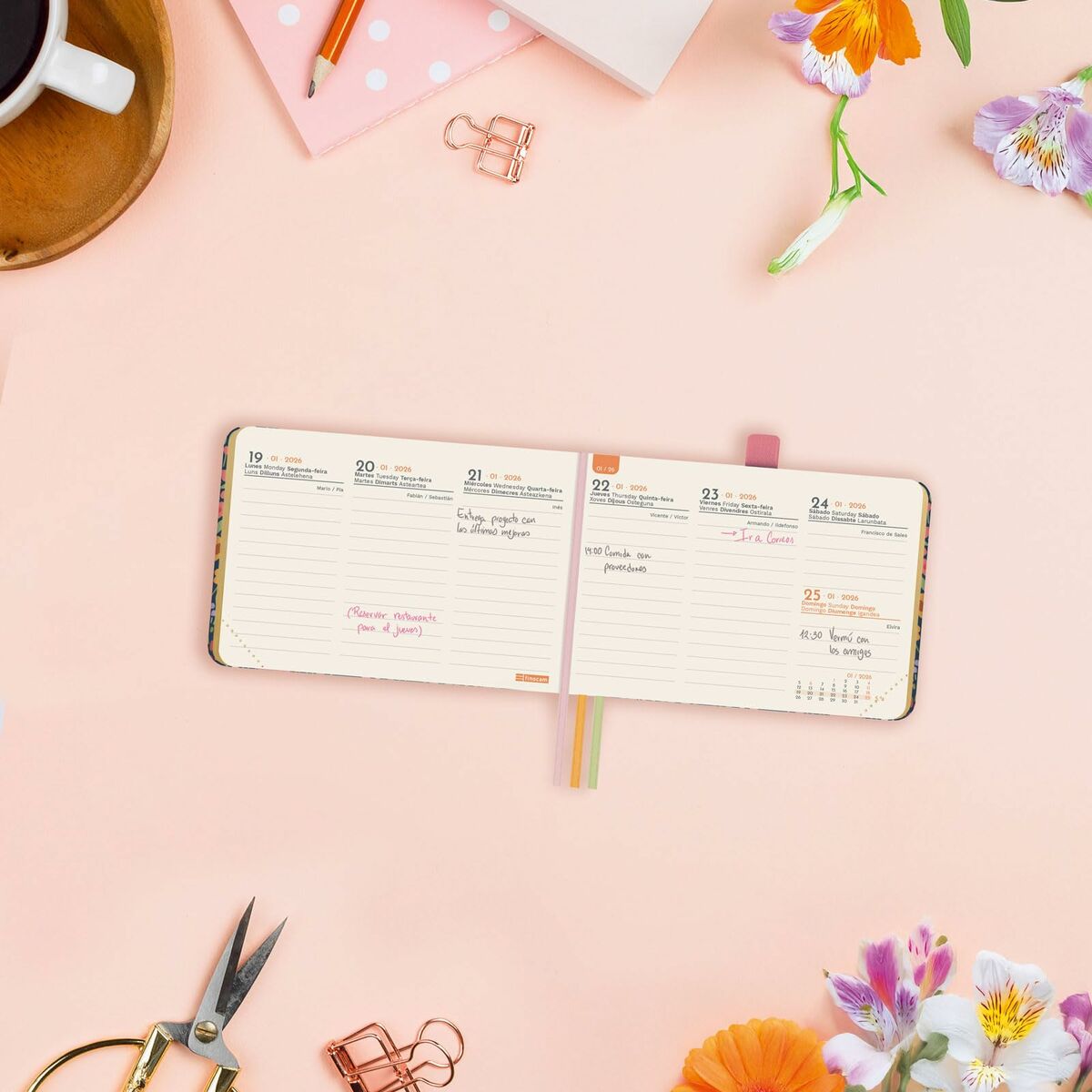 Agenda Finocam  MÍNIMAL DESIGN Mini 10,4 x 7,3 cm 2026