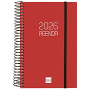 Agenda Finocam OPAQUE Bordeaux 11,7 x 18,1 cm 2026