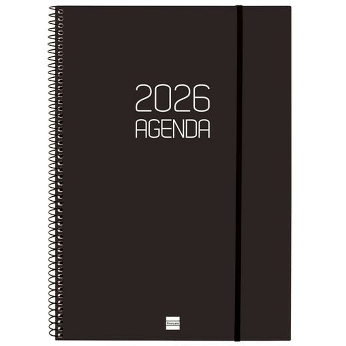 Agenda Finocam OPAQUE Noir A4 21 x 29,7 cm 2026