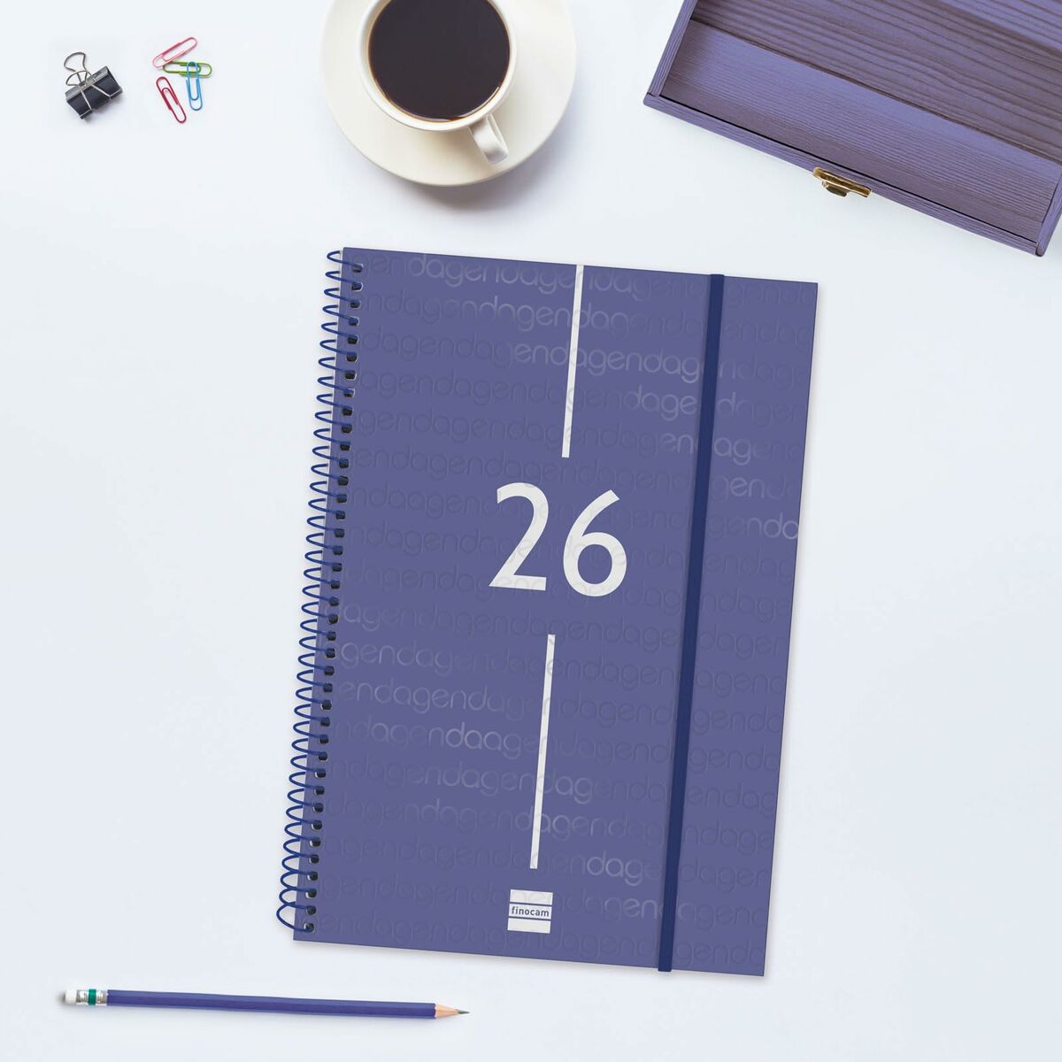 Agenda Finocam YEAR Bleu 16,5 x 24,2 cm 2026