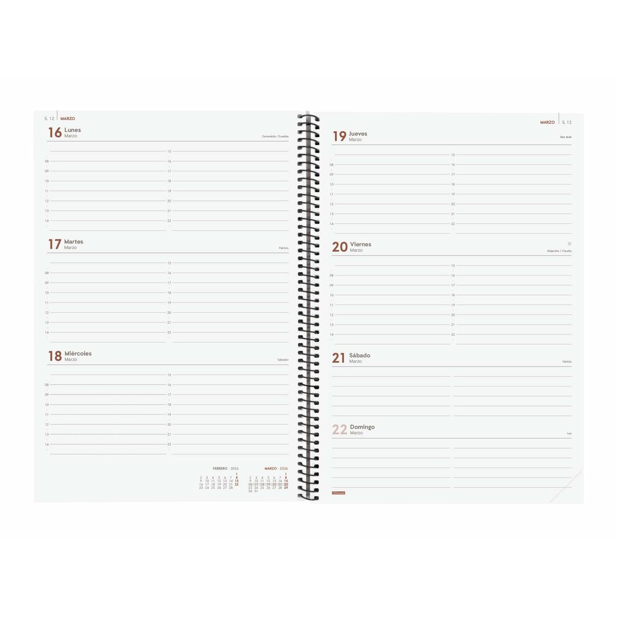 Agenda Finocam YEAR Noir A4 21 x 29,7 cm 2026