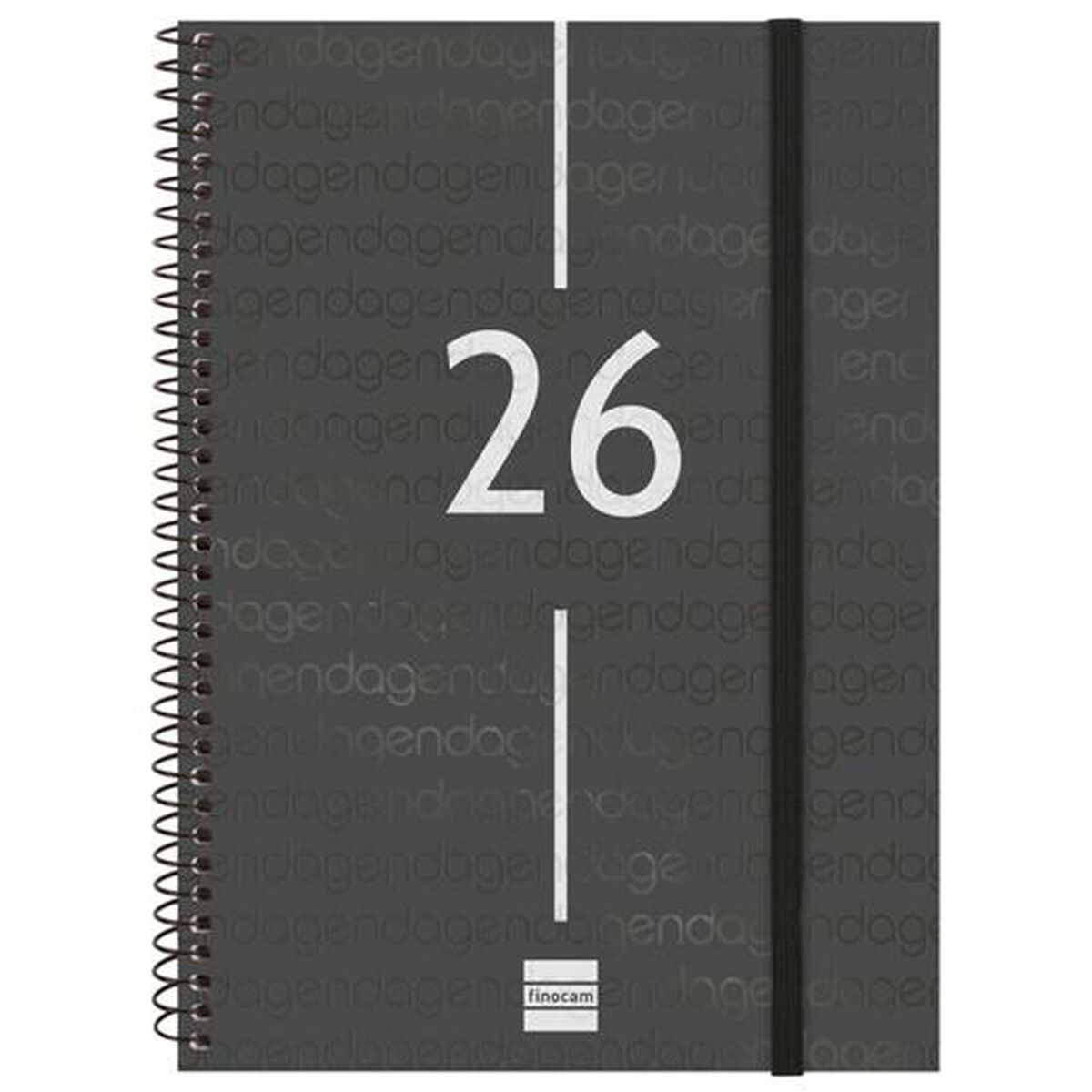 Agenda Finocam YEAR Noir A5 15,5 x 21,2 cm 2026