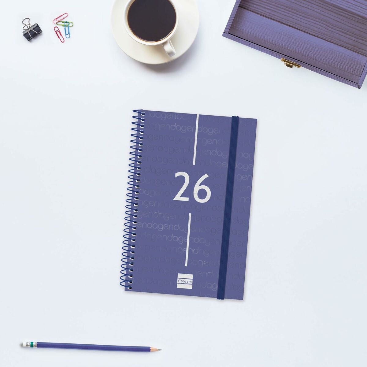 Agenda Finocam YEAR Bleu 11,7 x 18,1 cm 2026