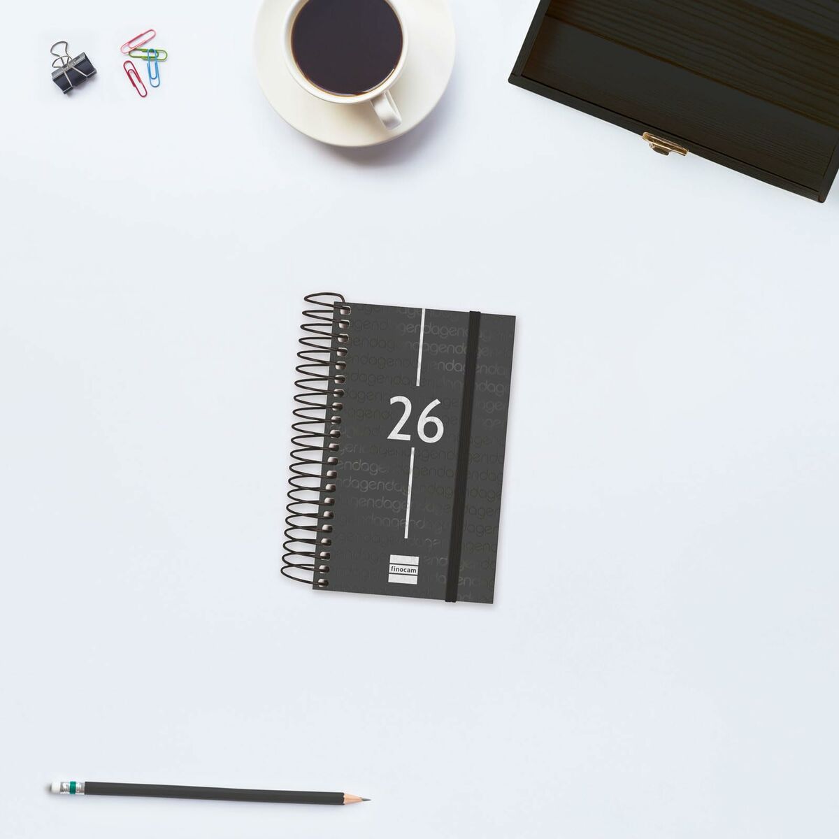 Agenda Finocam YEAR Noir Mini 7,9 x 12,7 cm 2026