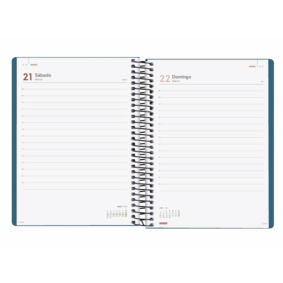 Agenda Finocam MY Bleu A5 15,5 x 21,2 cm 2026