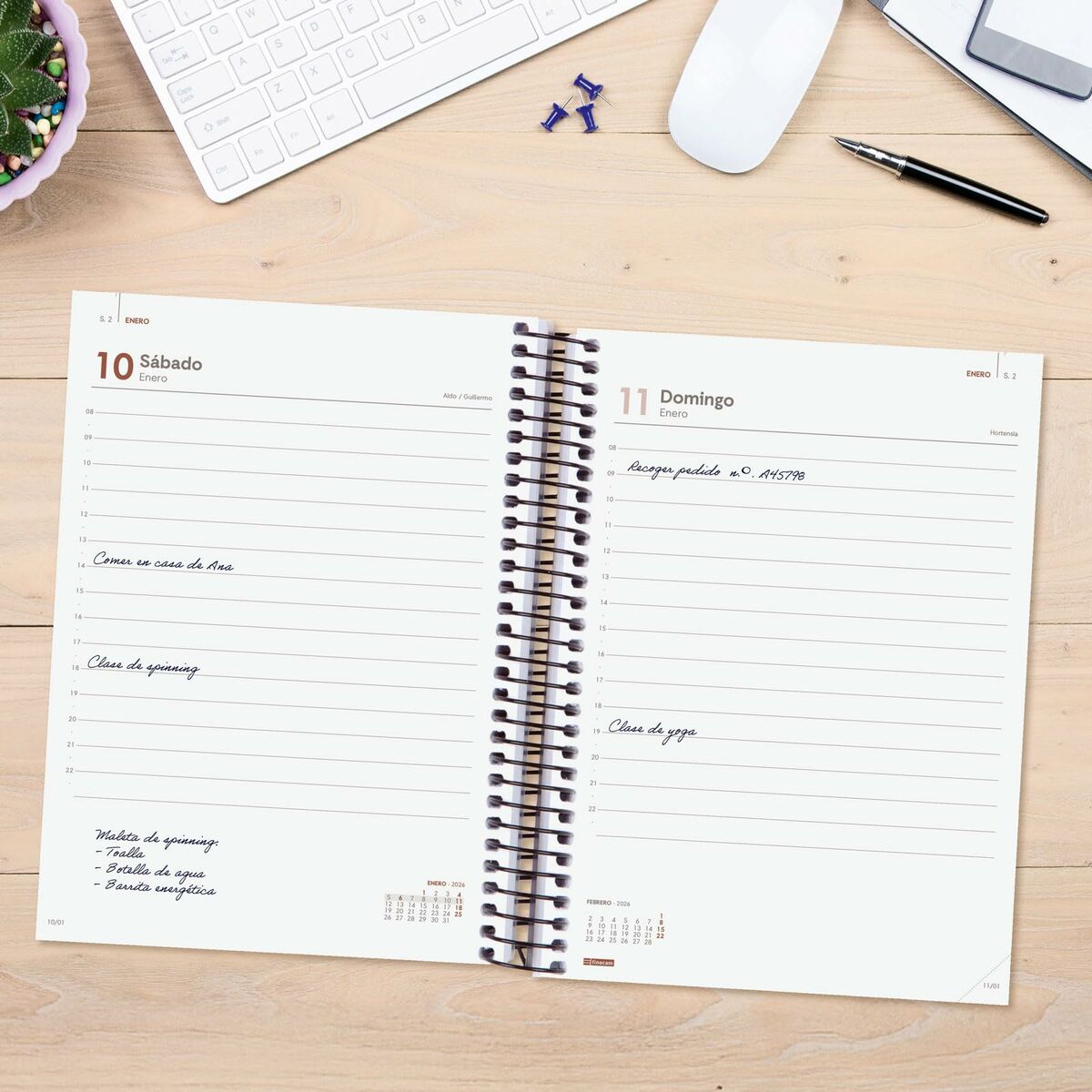 Agenda Finocam A5 15,5 x 21,2 cm 2026 Personnalisable