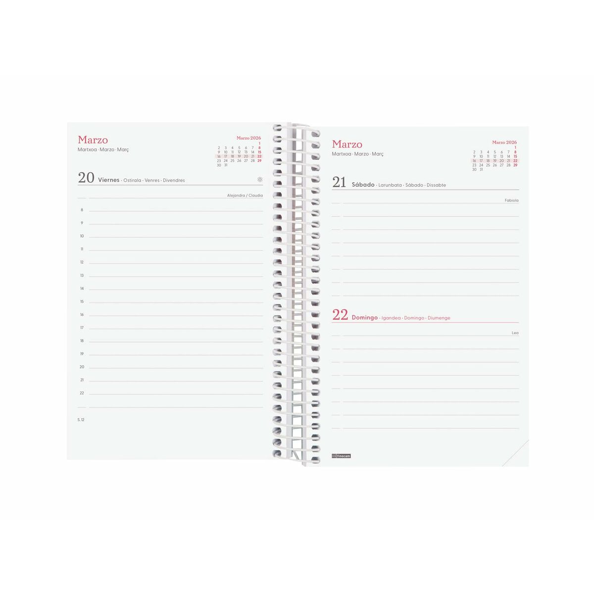 Agenda Finocam DESIGN COLLECTION Ahora 11,7 x 18,1 cm 2026