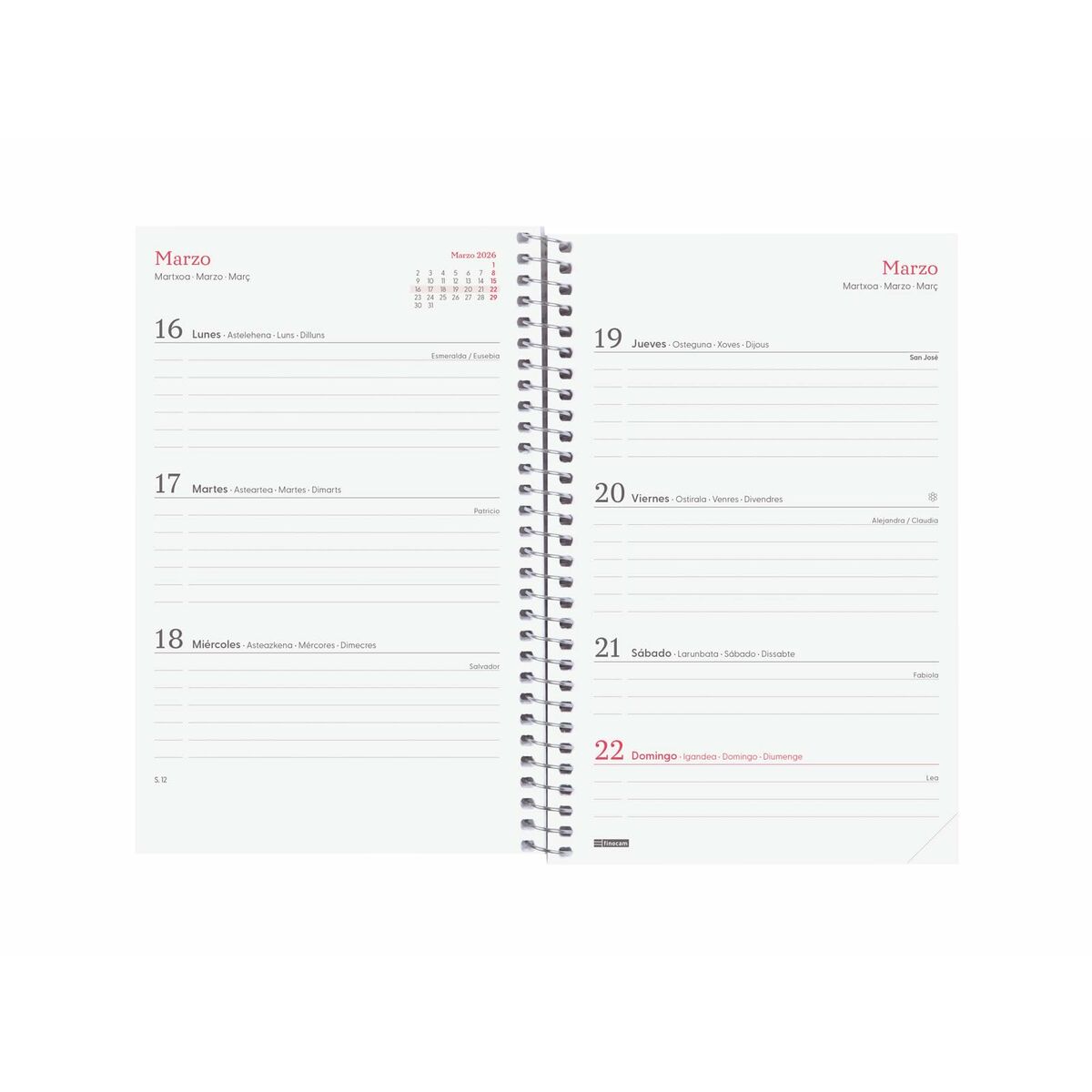 Agenda Finocam DESIGN COLLECTION Imposible 11,7 x 18,1 cm 2026
