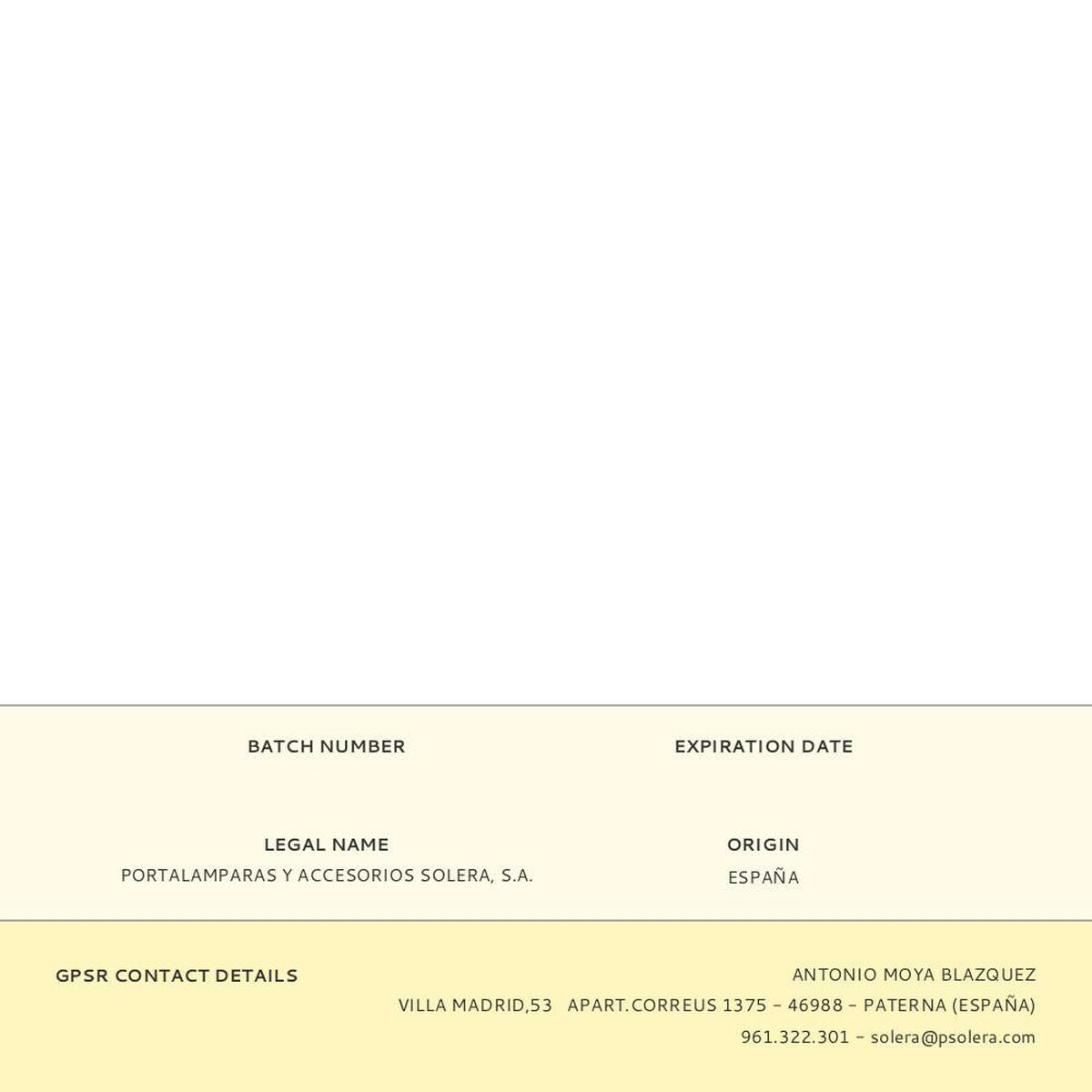 Câble d’Alimentation Solera 7000/1 Schuko 4,8 mm 1 m Blanc 250 V 16 A 3 x 1,5 mm