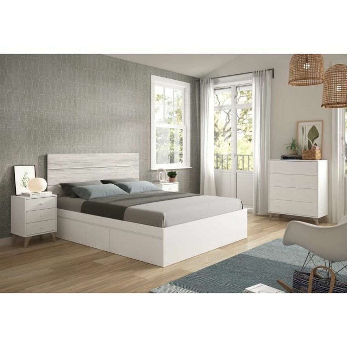 Commode Blanc 95 x 77,5 x 40 cm