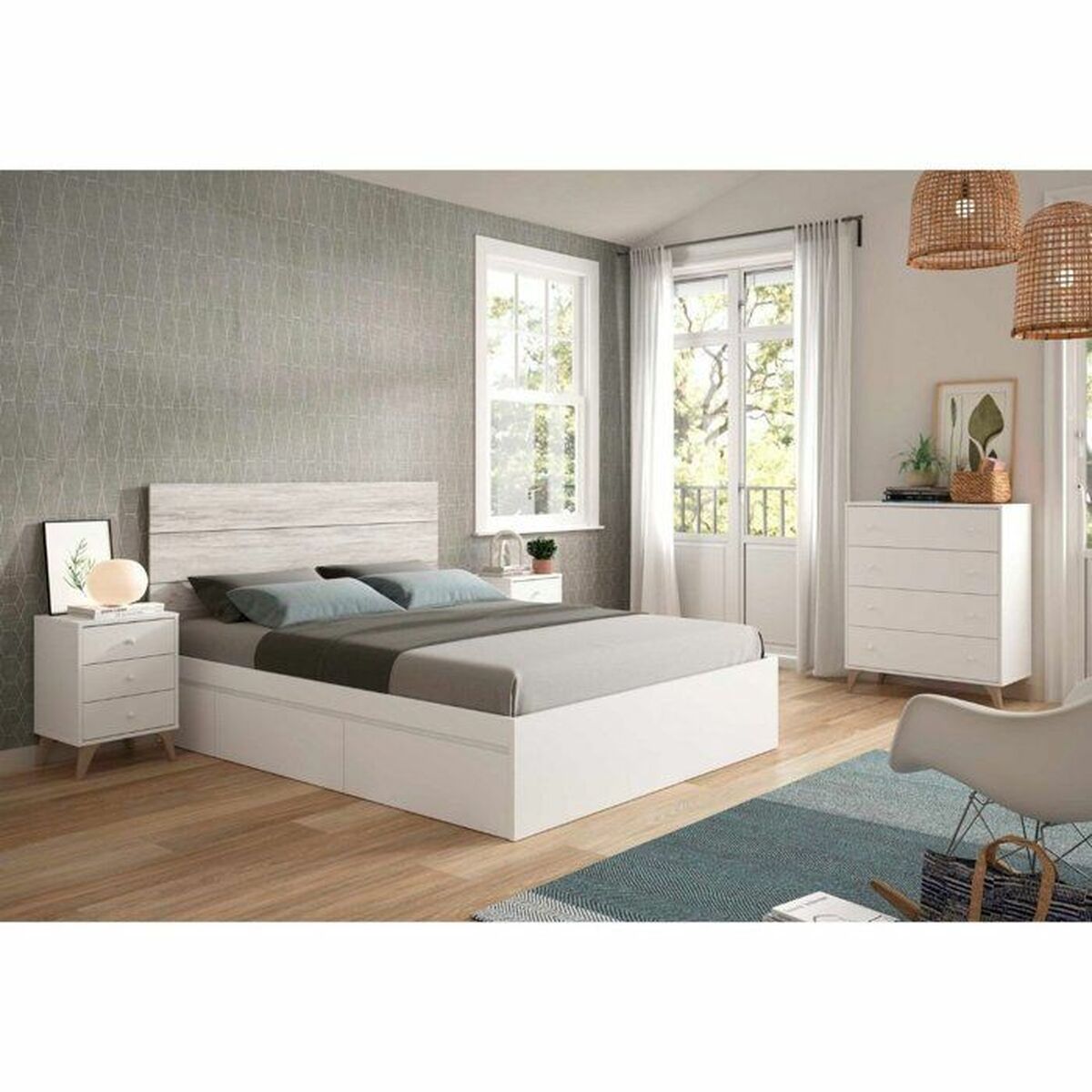 Commode Blanc 95 x 77,5 x 40 cm