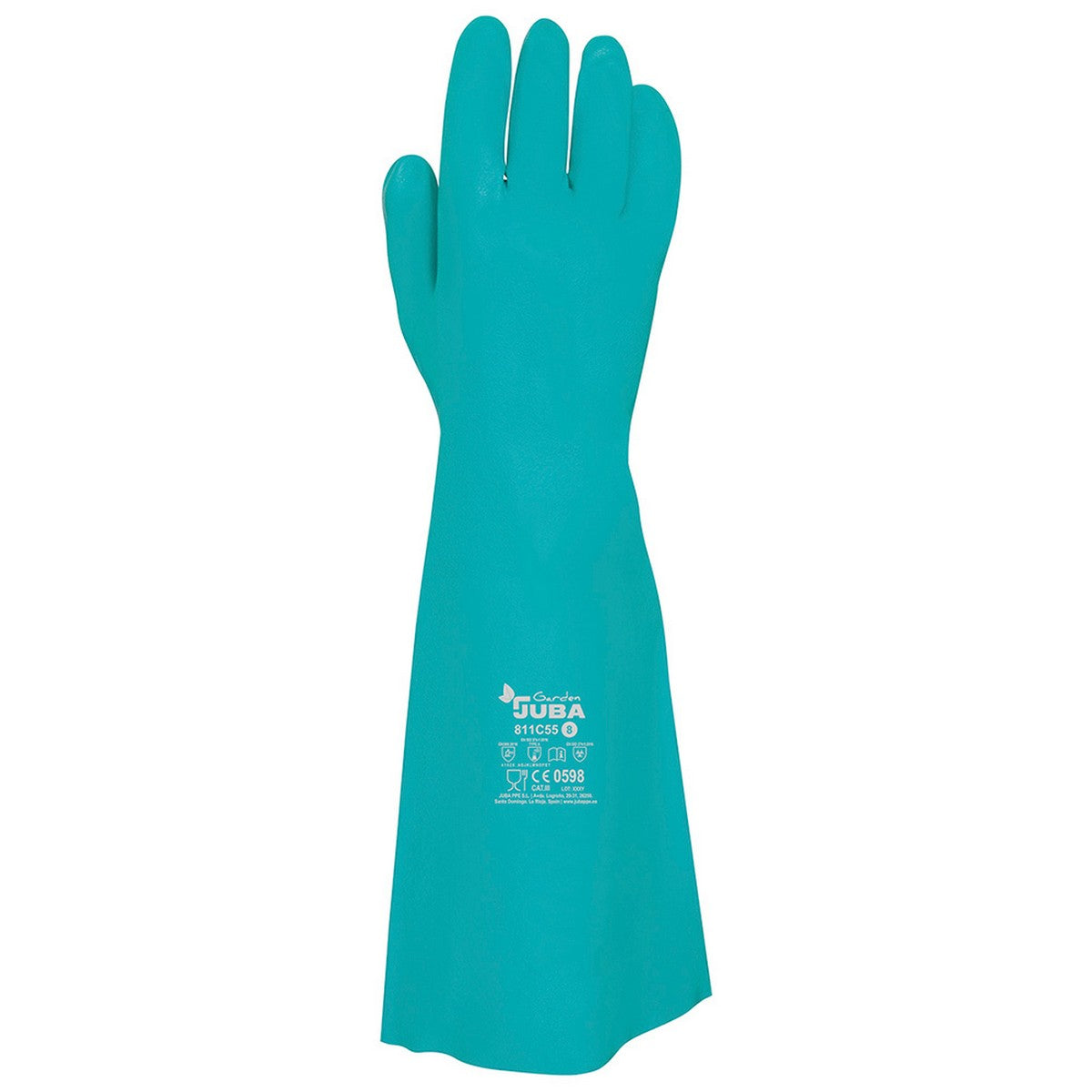 Gants de travail JUBA Vert Nitrile Satiné Piscine