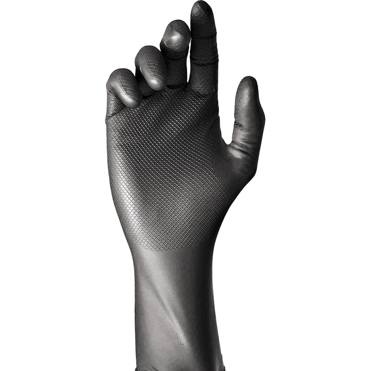 Gants en nitrile JUBA Noir Sans poudre Caisse (50 Unités)