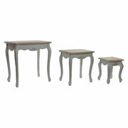 Jeu de 3 tables DKD Home Decor Bois Blanc (60 x 40 x 61 cm) (3 pcs)